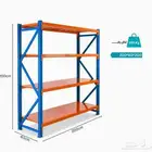 بزات تخزين معدني قوي 4 أرفف مقاس 200 60 200 سم