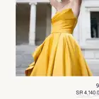 فستان ملكة اصفر منفوش توب