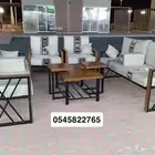 جلسات خشب وحديد خارجي