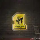 اضاءة نيون شعار الاتحاد الهلال شعارات اندية