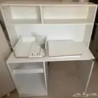 طاولة دراسة مع أدراج   بيضاء