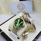 فيرساتشي طقم نساء ساعة اسوارة خاتم ساعات اساور خواتم فرساتشي