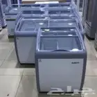 فريزرات (BANCOOL) مقوس سحاب أفقي زجاج أحجام مختلفة