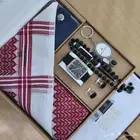 طقم رجالي متكامل.. قماش وشماغ وطقم ساعة