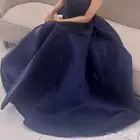 فستان زواج كحلي مطفي سهرة حفلة