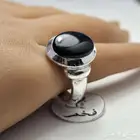 خاتم عقيق ملكي فخم حجر عقيق اسود مميز