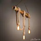 علاقي خشب خيزران ثلاثي بحبل 60 سم بخصم 65بالمية