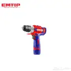 مثقاب لاسلكي 12V احترافي مع بطاريتين من EMTOP