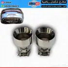 (فردي أو طقم) مخارج شكمان رياضية (فضي-أسود)