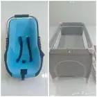 سرير اطفال وكرسي سيارة