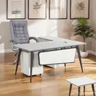 مكاتب ادارية مودرن فخم ابيض وبارتشن طاولة جتماع نفس تصمبم