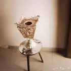مباخر لون ذهبي وفضي كبير