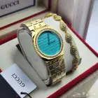 اناقة لا توصف من طقم ساعة بناتية ونسائية ماركات قوتشي عالمية