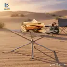 فَن ار من الفولاذ المقاوم للصدأ   حامل خشب النار