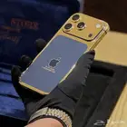 حهاز ايفون 17 برو ماكس مطلي بالذهب عيار 24 قراط