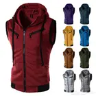 Hooded sleeveless jacket for casual wear