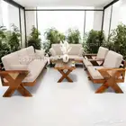 جلسات خشب خارجية حدائق شاليهات