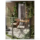 Table 2 chairs  outdoor  black light brown stained