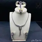 طقم فضه ( Silver ) استرليني عيار 925 مرصع بأجمل فصوص زركون