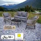 جلسات خيزران طاولات كراسي خشب حديد مطلات حديقه