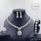 طقم اكسسوار تصميم ألماس زركون عالي الجودة رخيص مناسب للجميع