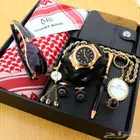 طقم ساعه رجالي مع شماغ