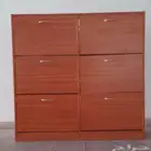 دولاب احذية 6 ارفف مع ادراج مزدوجة