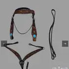 لجام جلد طبيعي وسرج ولباده وشكيمه