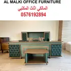 مكتب مدير طقم جلد اخضر و رصاصي مكاتب مودرن Office Furniture