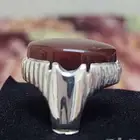 خاتم عقيق فضة رجالي