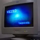 IBM E74 CRT Monitor شاشة كمبيوتر قديمة