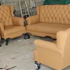 مكتبي كنب جلد فخم جديد سعر الجمله