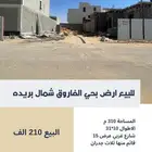 للبيع ارض بحي الفاروق