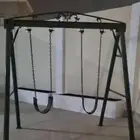 مرجيحة حديد للحوش مقعدين
