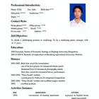 I design RESUME and CV
