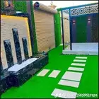 خشب الباركيه داخل المظله مع شلالات ونوافير