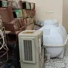 تنك ومحاكر للبيع للحمام والدجاج وشبوك بقلاوة وزنق وفيبر قلاس