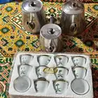 طقم اباريق كوريه وفناجيل نخله وسيفين