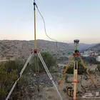 Team surveyors ready to work with equipment.