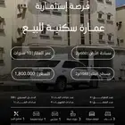 فرصة استثمارية عمارة سكنية للبيع مؤجرة بالكامل