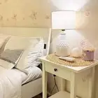 سرير ايكيا نفر ونص ( العدد 2 ) أبيض مع كومدينة ومرايات