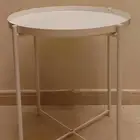 طاولة جانبية بصينية بيضاء GLADOM