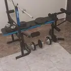 حديد أثقال وطاولة بنش للبيع