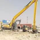 بوكلين ذراع طويل للايجار اليومي والشهري