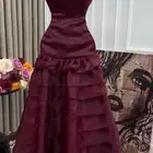 فستان برغندي فخم
