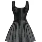 فستان Maje اسود وفضي الجاد فقط يتواصل