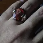 خاتم فضة - حجر عقيق يماني نوادر