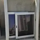 عدد3 شباك حجم كبير المنيوم قزاز نظيفه
