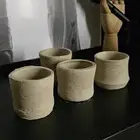 اكواب طين خام