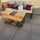 للبيع جلسه خارجيه قطعه واحده مع الطاولات
